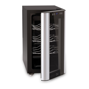 Les Petit Champs Vinoteca 8 Botellas CAVS8, Capacidad 23L, Puertas de Acero Inoxidable, Ajuste de Temperatura de 11°C a 18°C, Sistema Termoeléctrico, Iluminación LED, Anti-UV, 3 estantes