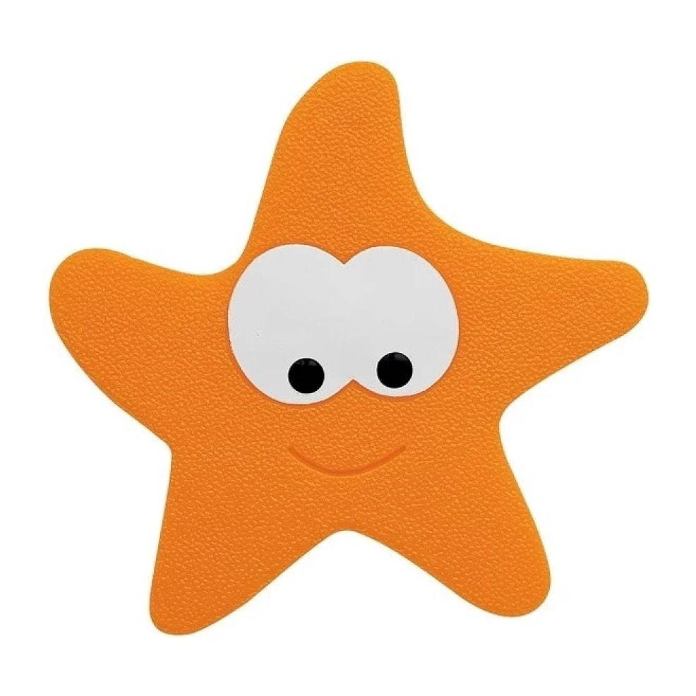 sticker figurine antidérapant de douche ou baignoire STARFY x5 pcs Orange Spirella