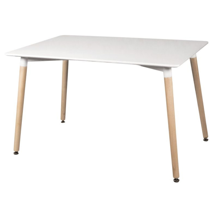 Mesa de comedor Suecia Blanco - Madera de haya