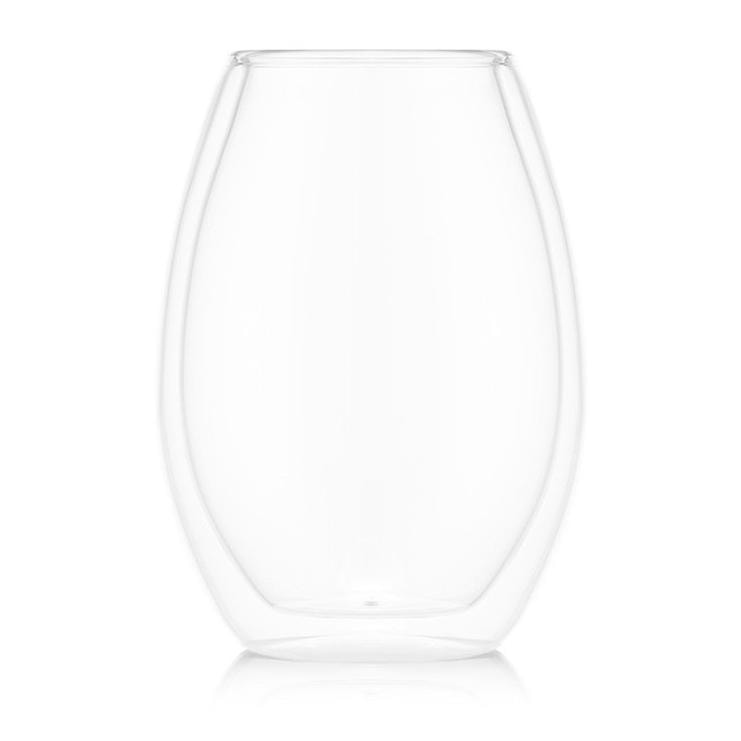 Bodum 0.5 l transparent skål set de 2 verres à vin double paroi - shiraz  Couleur transparent Bodum