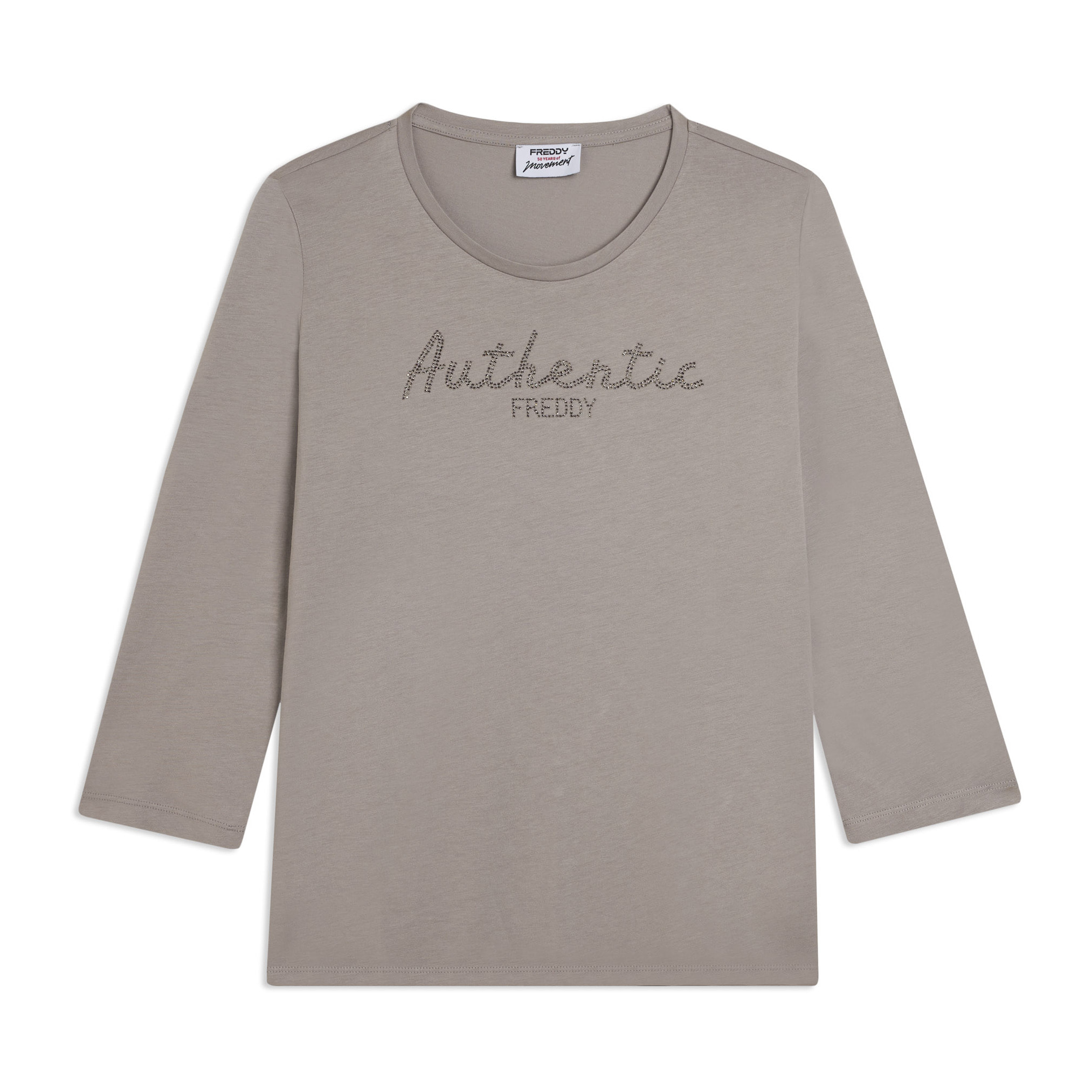 T-shirt manica 3/4 "Authentic" con logo FREDDY in strass