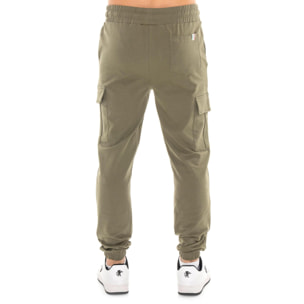 Pantalones cargo básicos de felpa sin cepillar para hombre de Leone