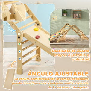 Escalada para Niños 3 en 1 Marco de Escalada Plegable para Niños de 18-48 Meses con Rampa para Deslizarse o Escalar 175x70x89 cm Multicolor