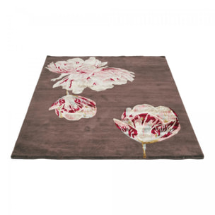 Tapis salon et chambre fait à la main en laine motif floral ULHA