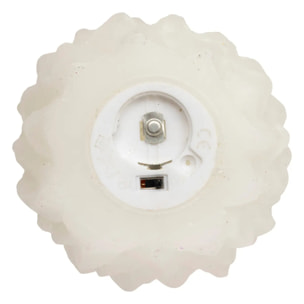 Bougie LED forme pomme de pain H.13cm blanc