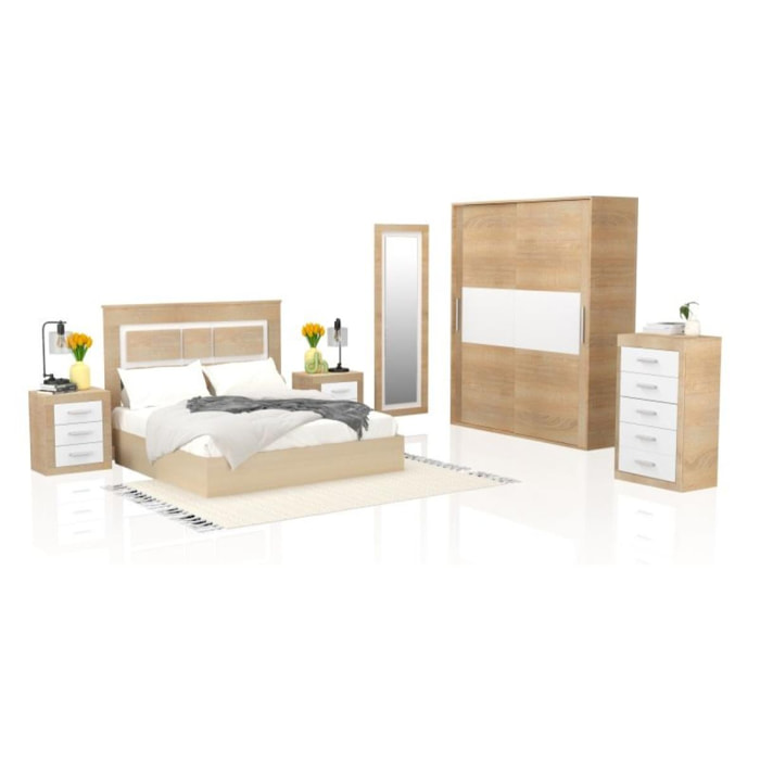 Dormitorio Kira 5C Plus Cambria - Blanco