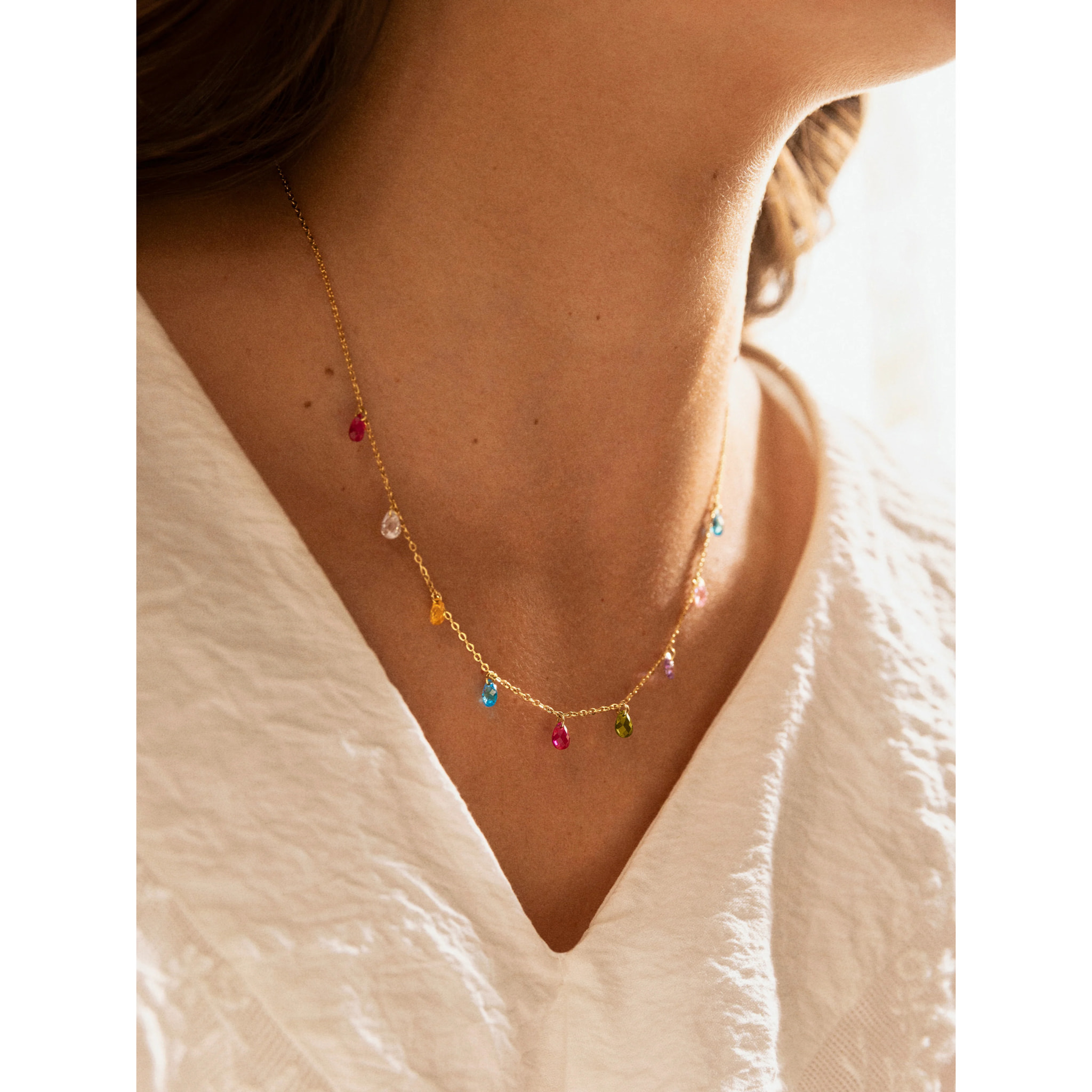 Collar Xiqueta Meua Colors Acero Baño Oro