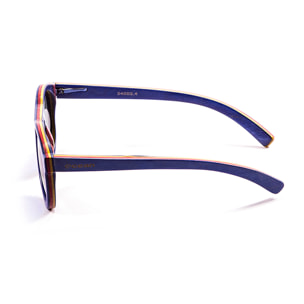 Gafas de sol OCEAN FIJI - De madera azul skate y / Revo azul