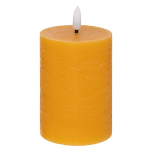 Bougie ronde LED Molia 7x13cm jaune