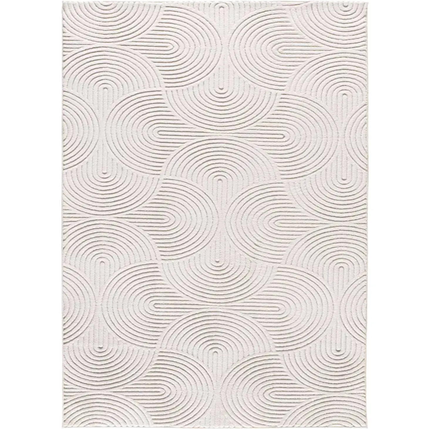 Alfombra lavable con relieve en color blanco Estilo, varias medidas disponibles