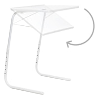 Tavolino pieghevole multiposizione - bianco - 50x60 cm