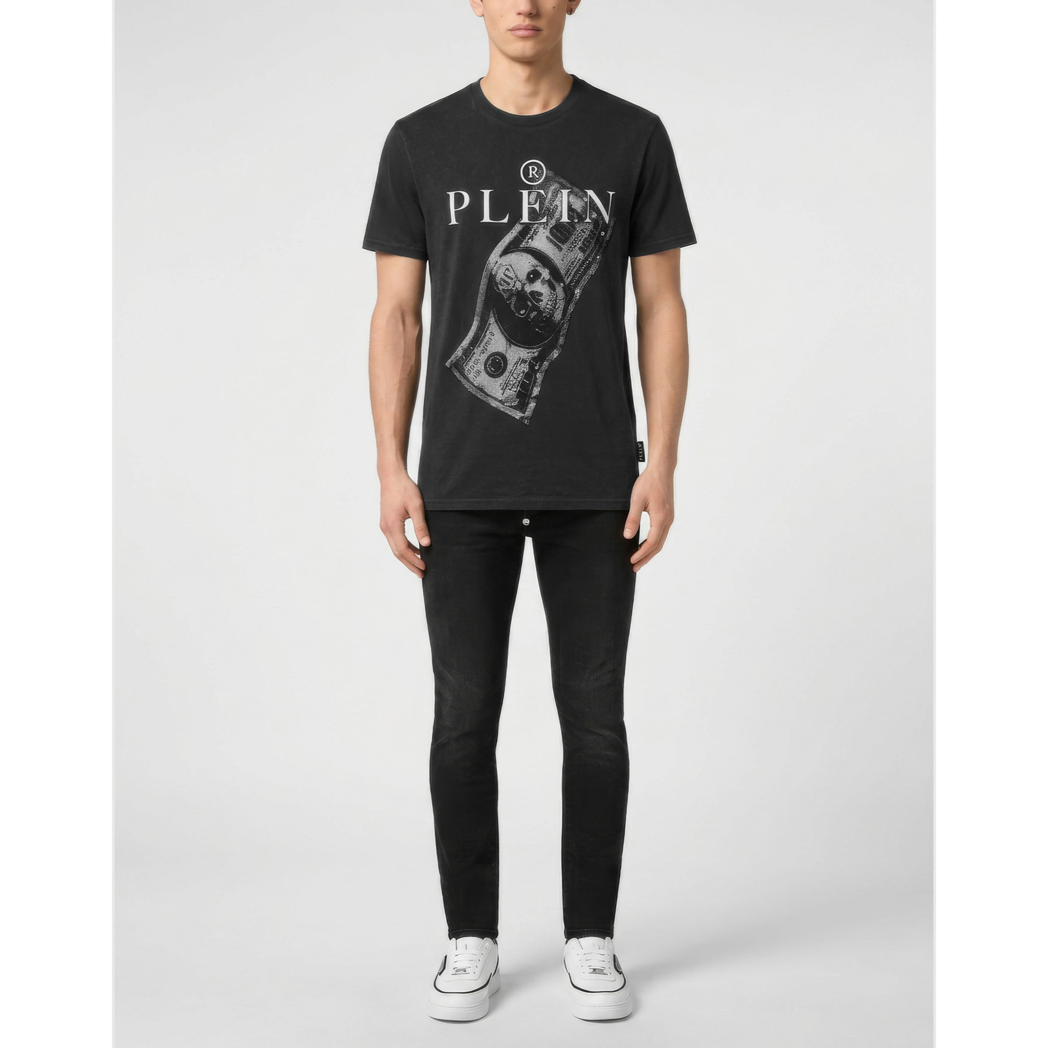 PHILIPP PLEIN Camiseta de cuello redondo y manga corta SKULL