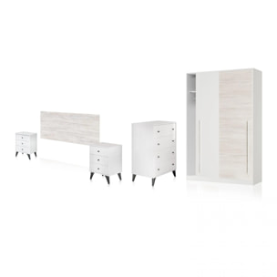 Dormitorio Iconic 4C Plus Blanco Velho - Negro
