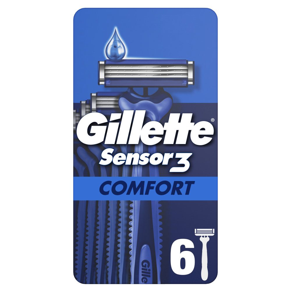 6x6 Rasoirs Jetables Sensor 3, Gillette