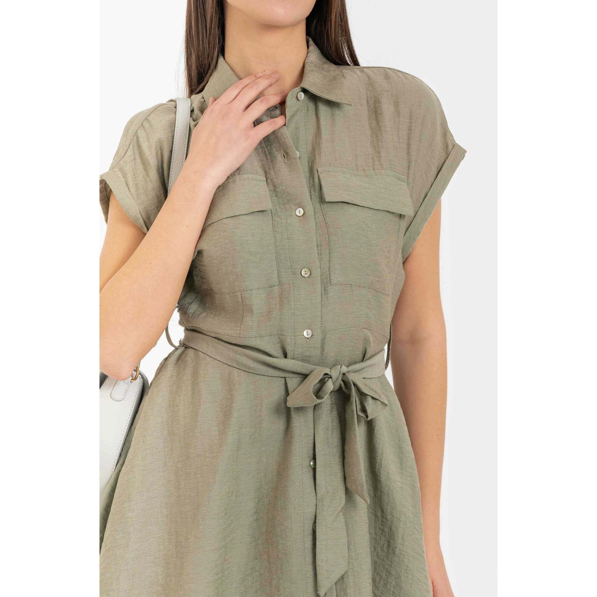 Kocca - Abito chemisier con cintura in tessuto Donna