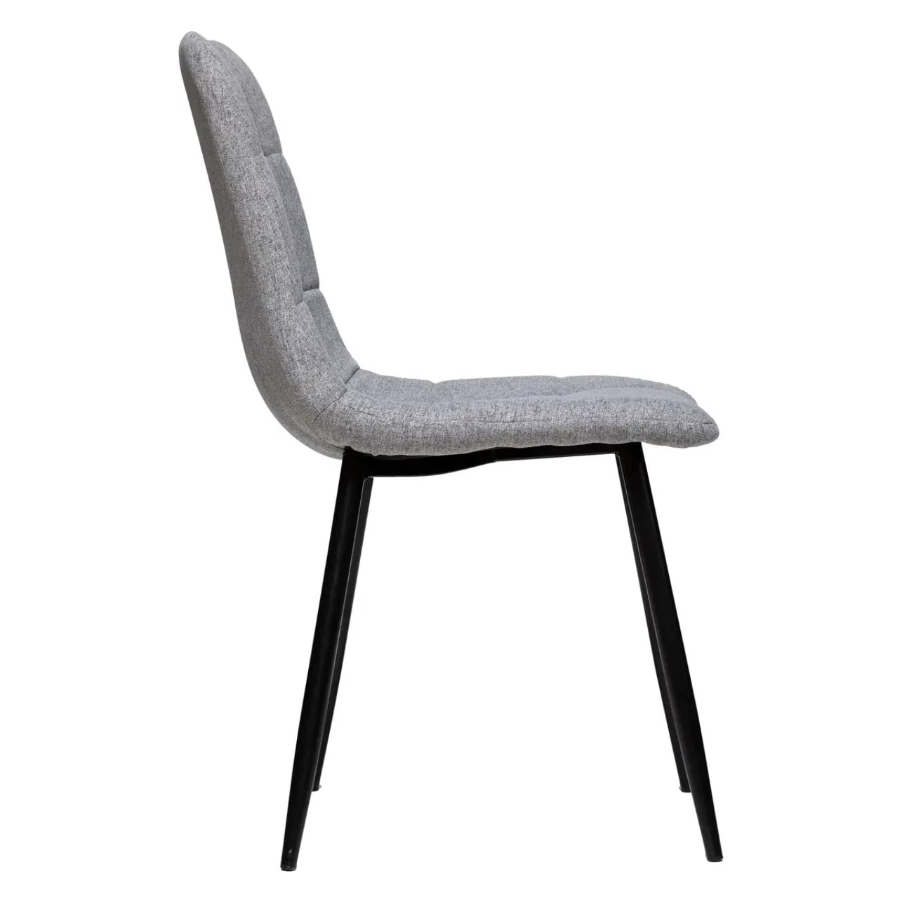 Chaise "Sirac" - gris - pieds métal noir