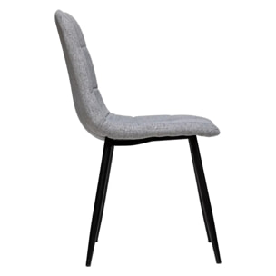 Chaise "Sirac" - gris - pieds métal noir