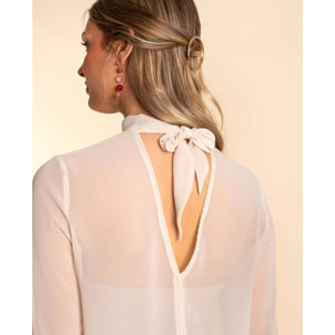 Vestido corto halter transparente