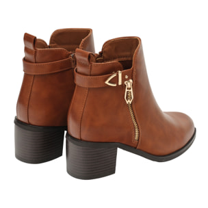 Stivaletti in pelle con tacco comodo