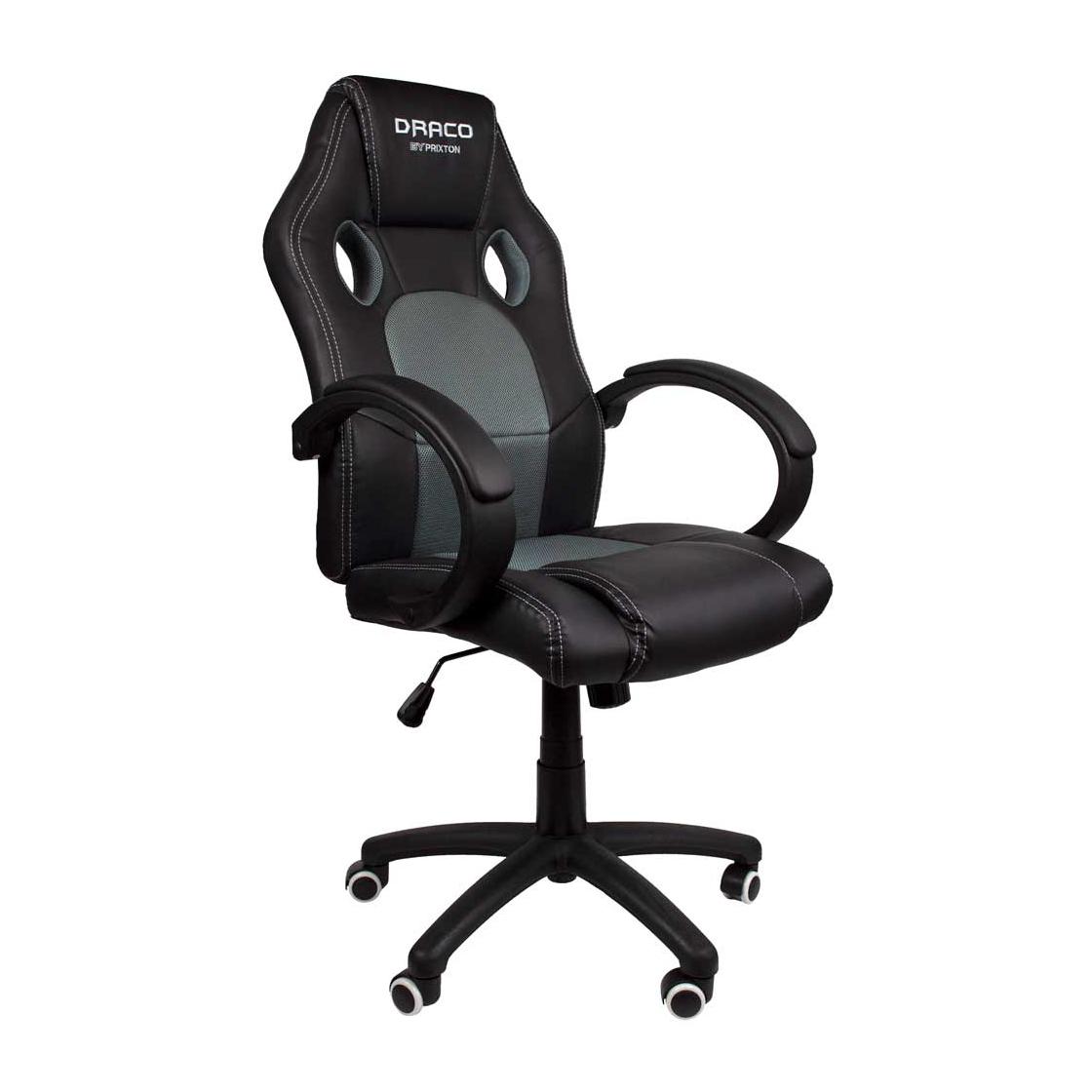 Silla de Escritorio Draco PRIXTON Gaming 62 x 66 x 112-122 cm- Negro