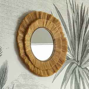 Miroir "Safari" - raphia D57 cm