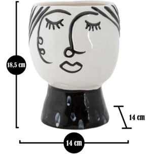 VASO POT FACE CM Ø 14X18,2