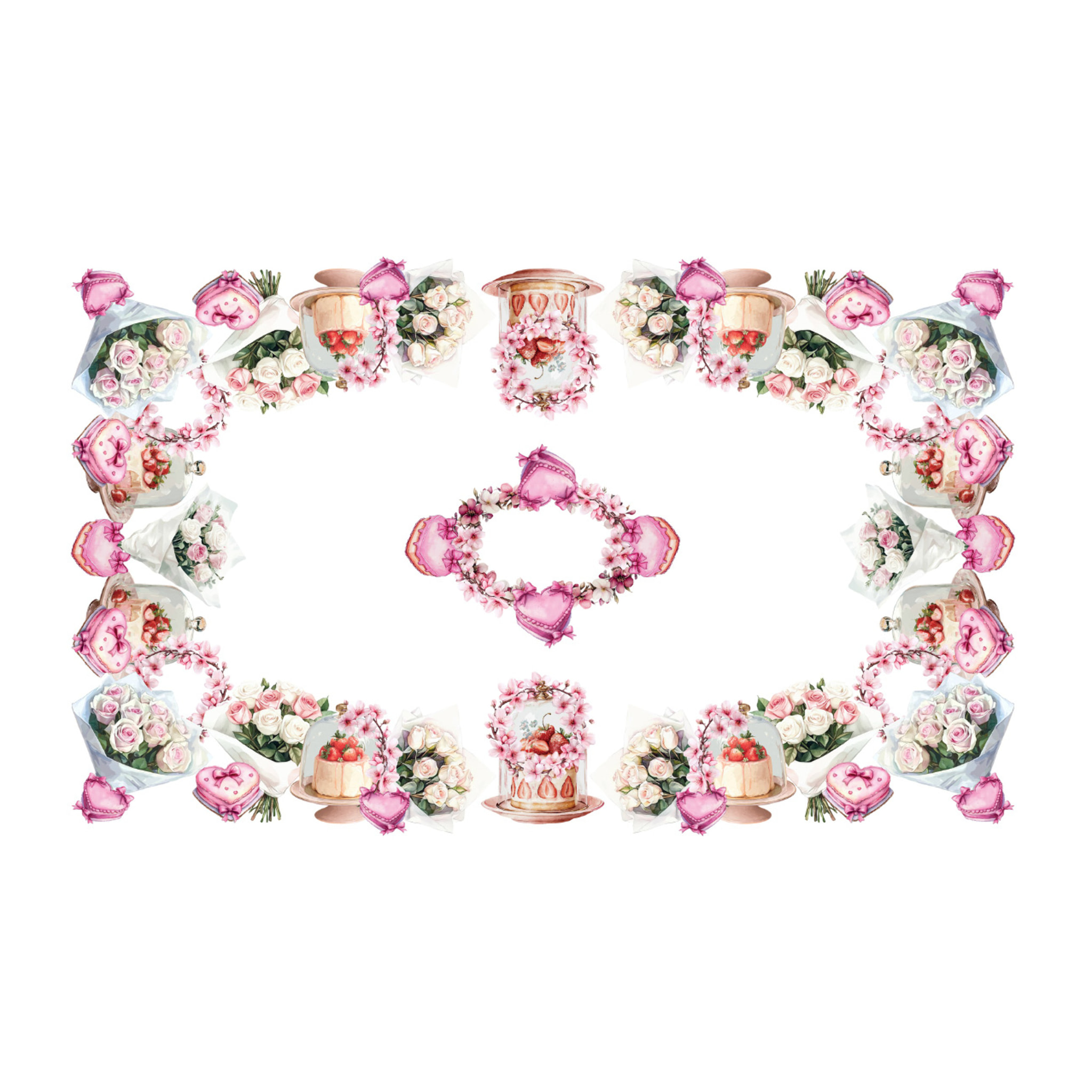 Tovaglia Pasquale Copritavolo Cucina In Stampa Digitale Disegno Festa della Mamma GI