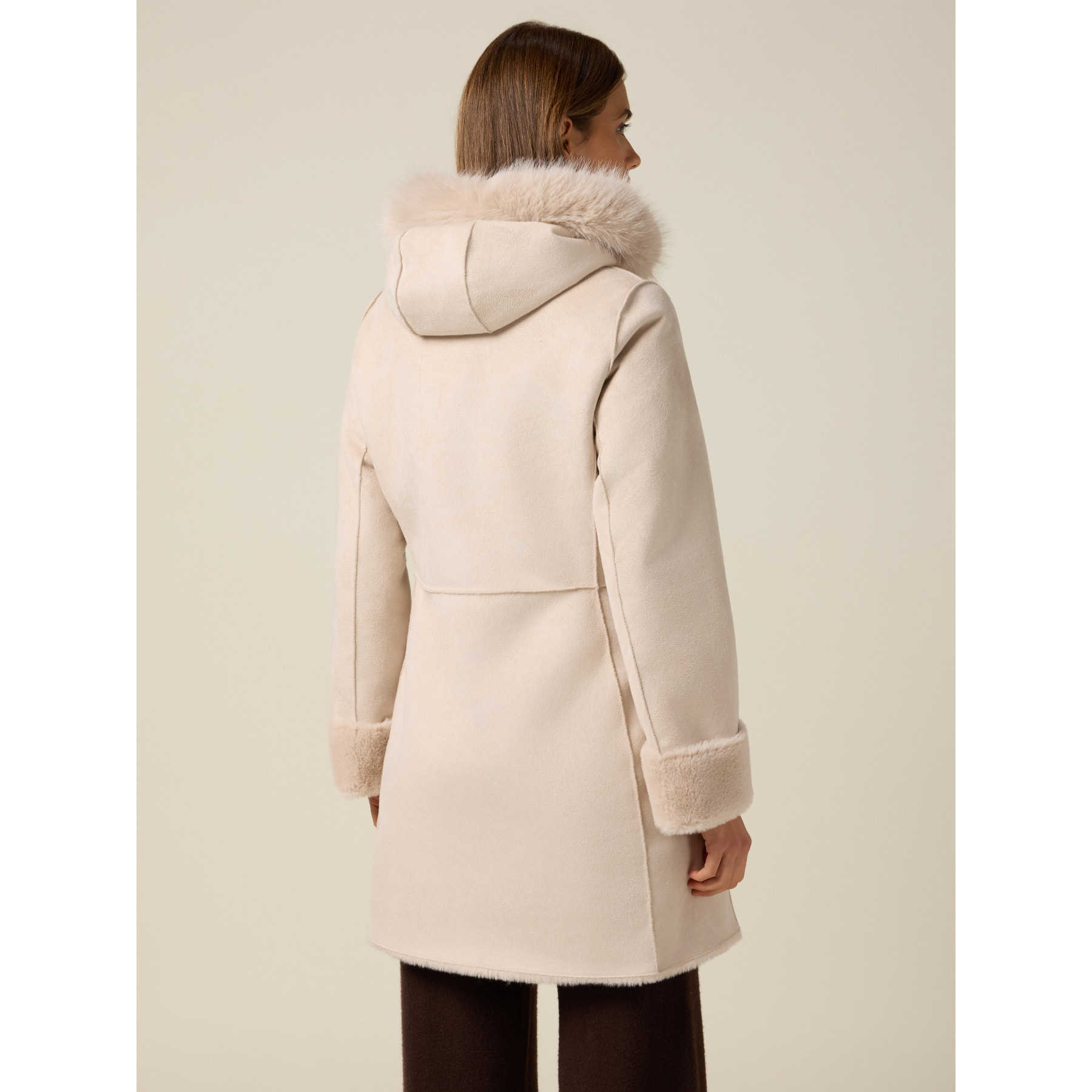 Oltre - Abrigo en tejido suave - Beige