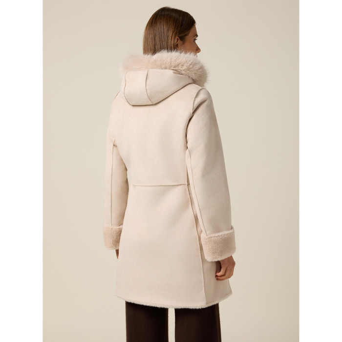 Oltre - Abrigo en tejido suave - Beige