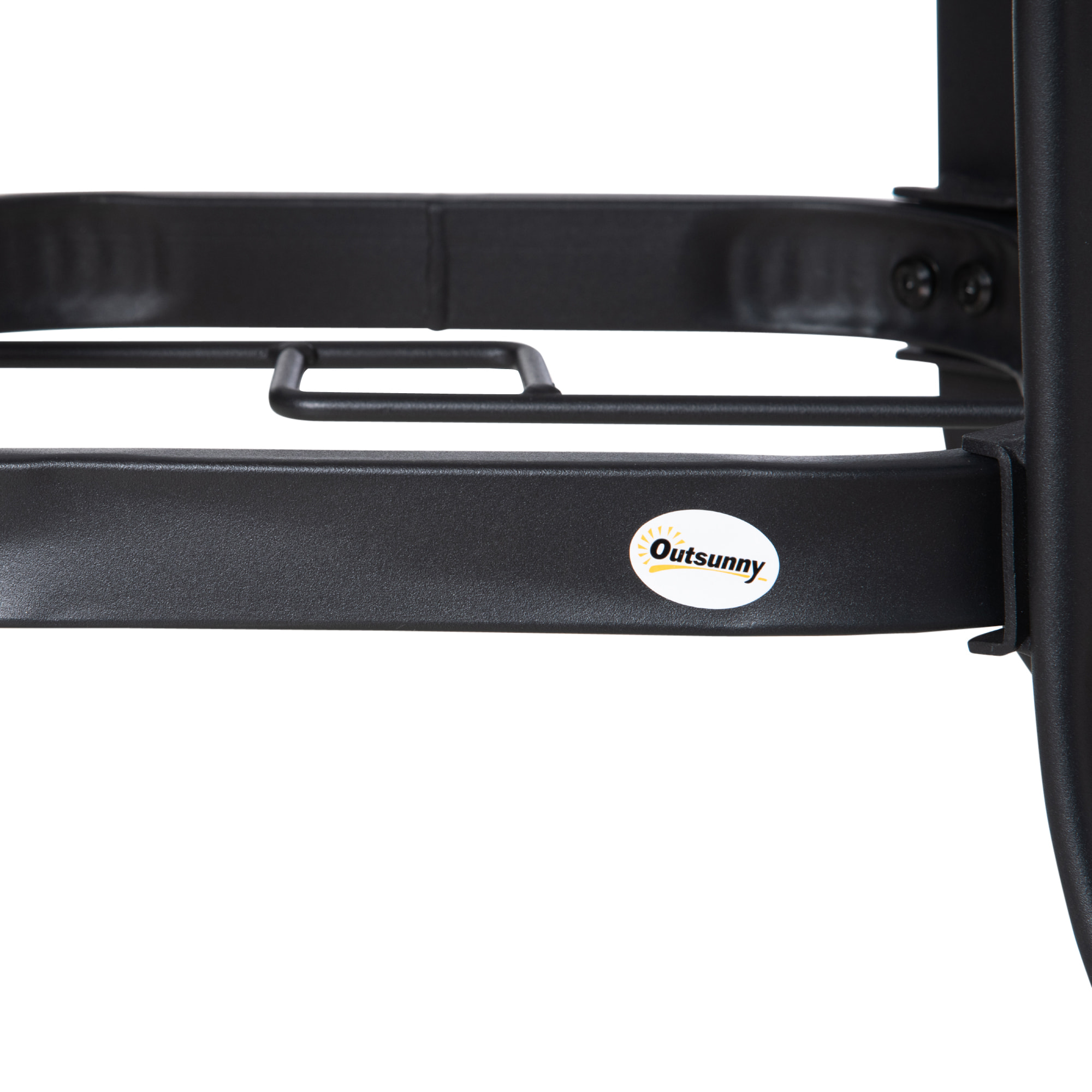 Outsunny Mesa de Cristal de Jardín con Agujero para Sombrilla Acero Ø106,5x71cm