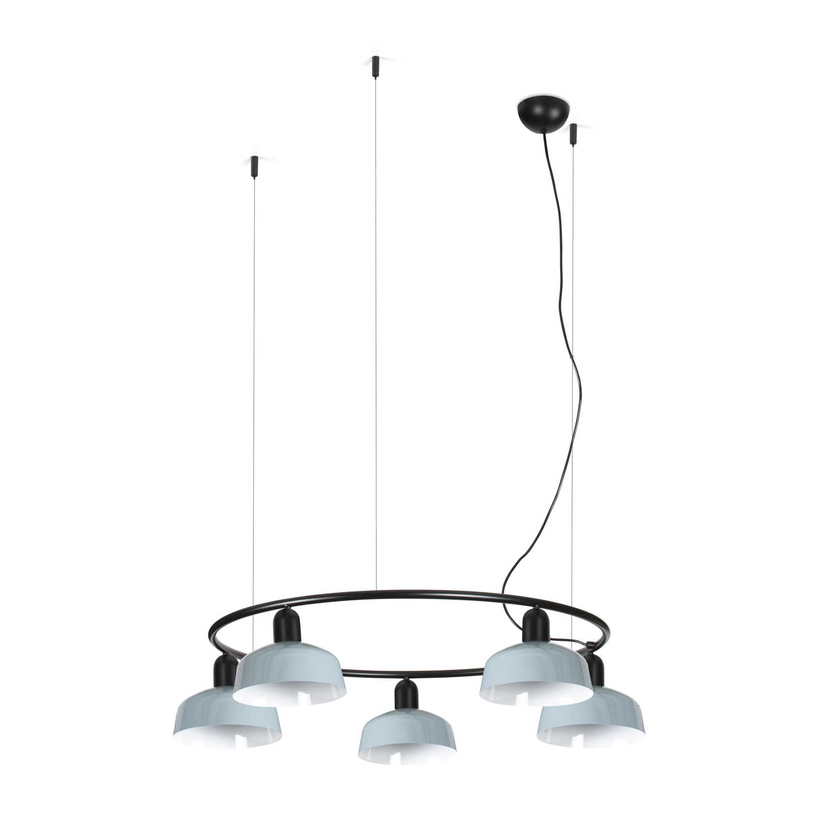 TATAWIN S metallo 5L Lampada sospensione circolare bianca