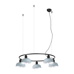 TATAWIN S metallo 5L Lampada sospensione circolare bianca