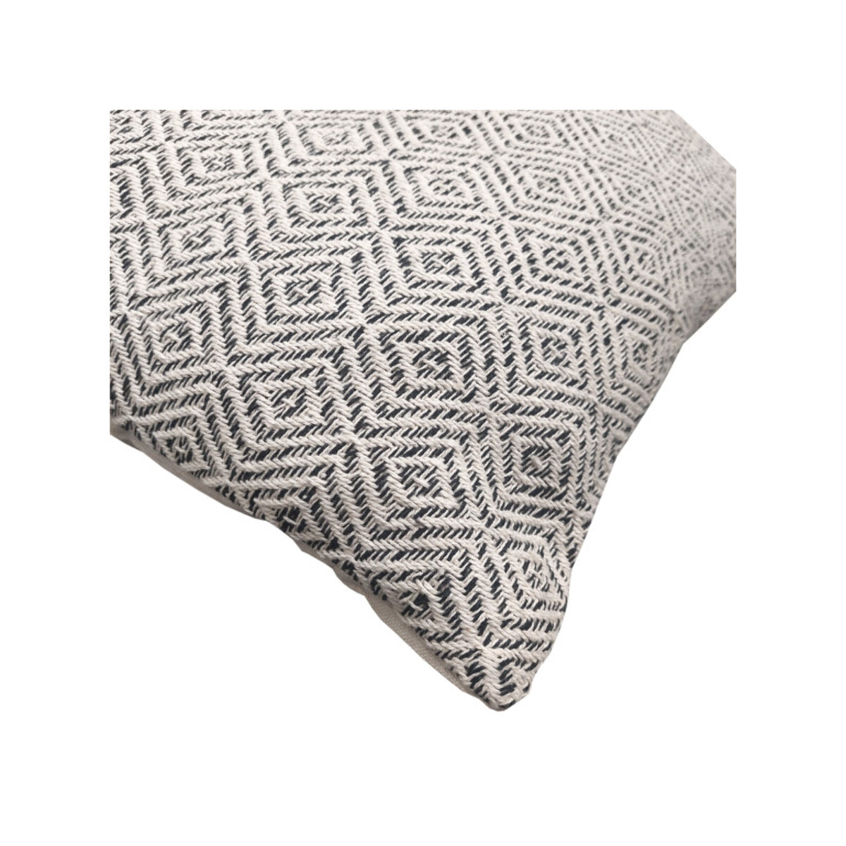 Coussin en coton brodé carré 40 x 40 cm motifs diamants - DIAMS