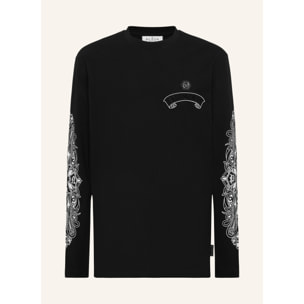 PHILIPP PLEIN T-Shirt Round Neck Ls CHROME
