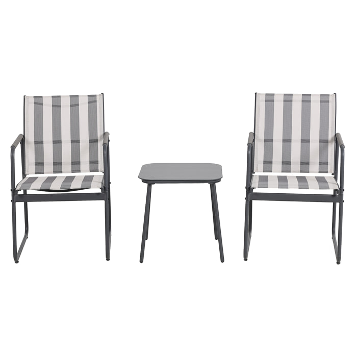 Salon De Jardin Namur 2pcs Gris