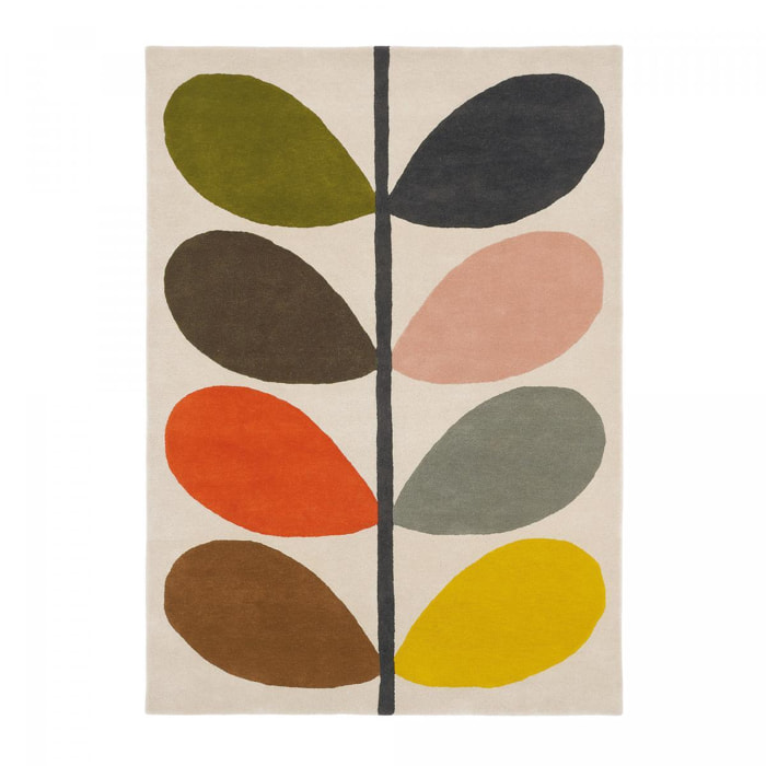Tapis salon et chambre fait à la main en laine motif seventies YOZA