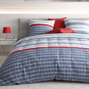 Parure housse de couette 3pcs 100% coton 57fils santorini