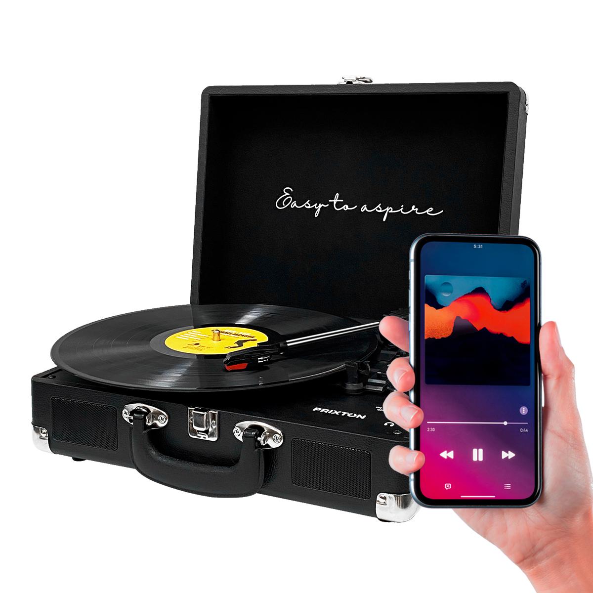 Tocadiscos Bluetooth VC400 - Reproductor y convertidor de vinilos - Negro