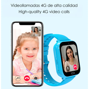 Smartwatch A10 4G, WIFI, LBS. Localización especial para niños, con cámara, función de rastreo, cerca virtual, llamadas SOS y video llamada.