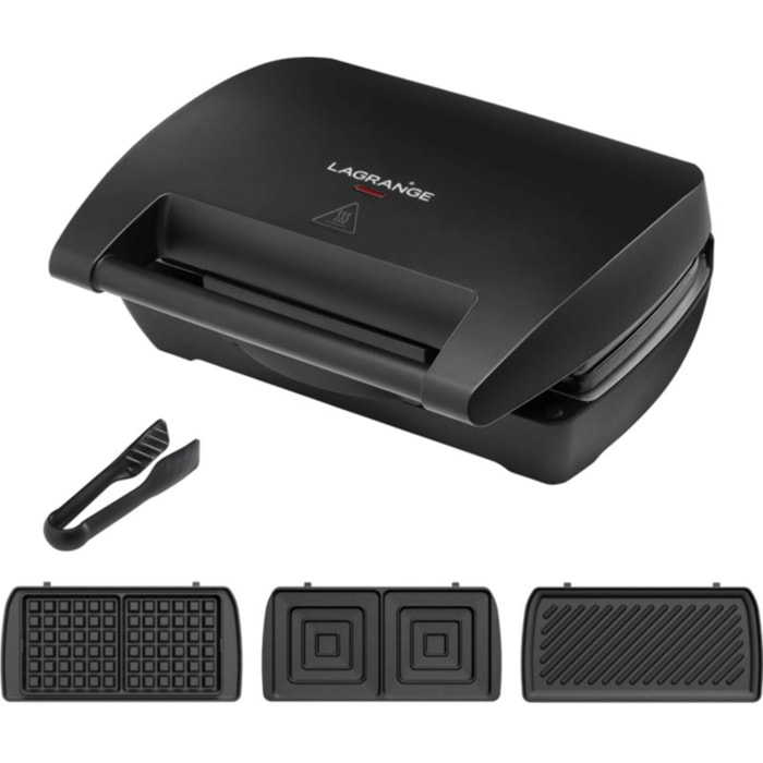 Croque/gaufre LAGRANGE Mini MAXI 2 plaques gauf+croq+pani 28663