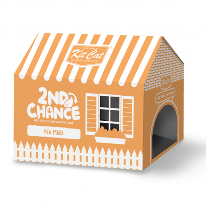 Pack 6 Kit Cat Arena Eco 2nd Chance - Pea Fiber (Original) 2,5 Kg Cascara de Guisante y Yuca