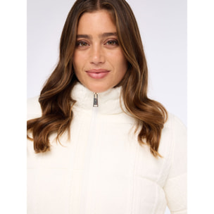 Fiorella Rubino - Piumino in maglia lavorata - Bianco