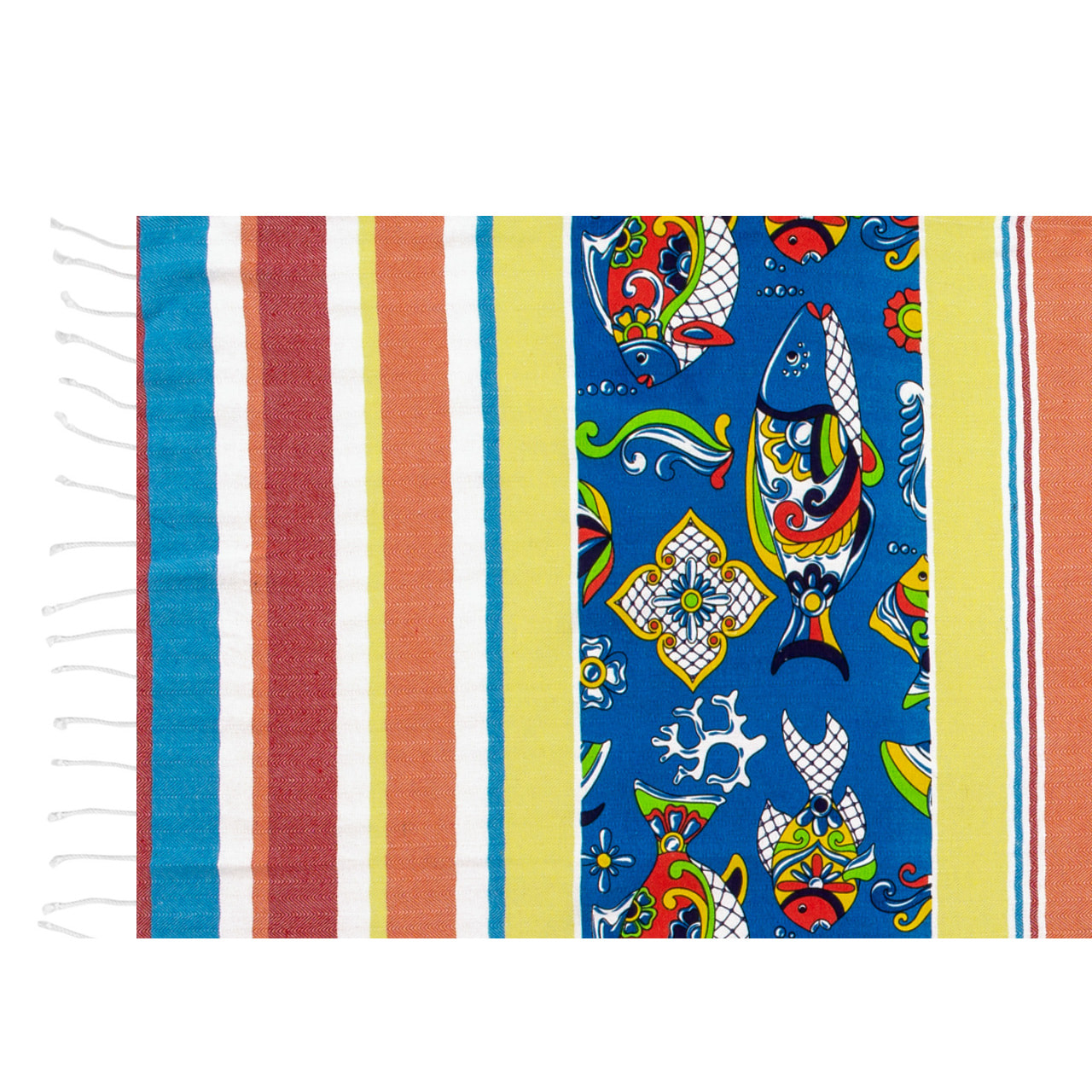 Telo Mare Fouta Modello Costa Rica Con Frange