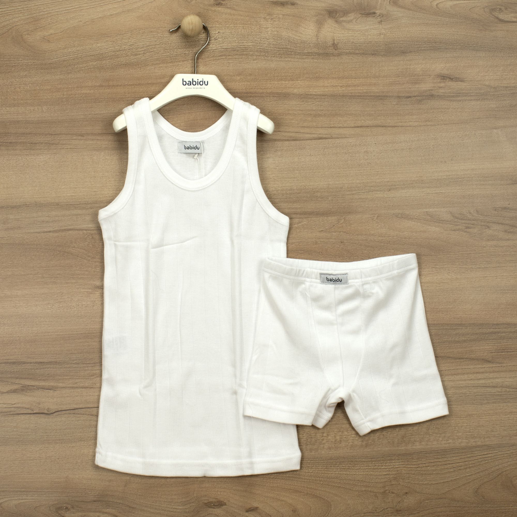 Conj. Comunion Niño Tirante Sport/Boxer Desagujado Beige Talla 16