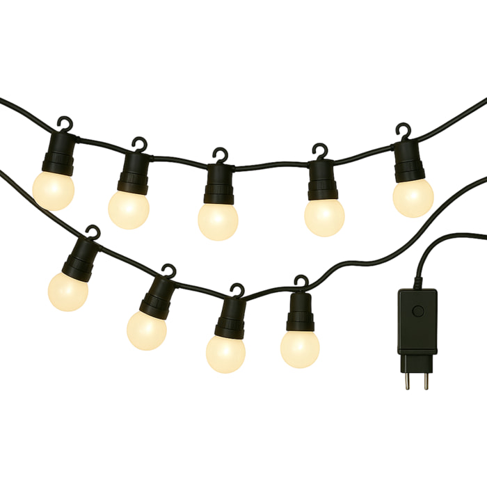 Guirnalda de luces led blancas cálidas para interiores - diseño moderno y elegante, cable de 5m con temporizador incluido