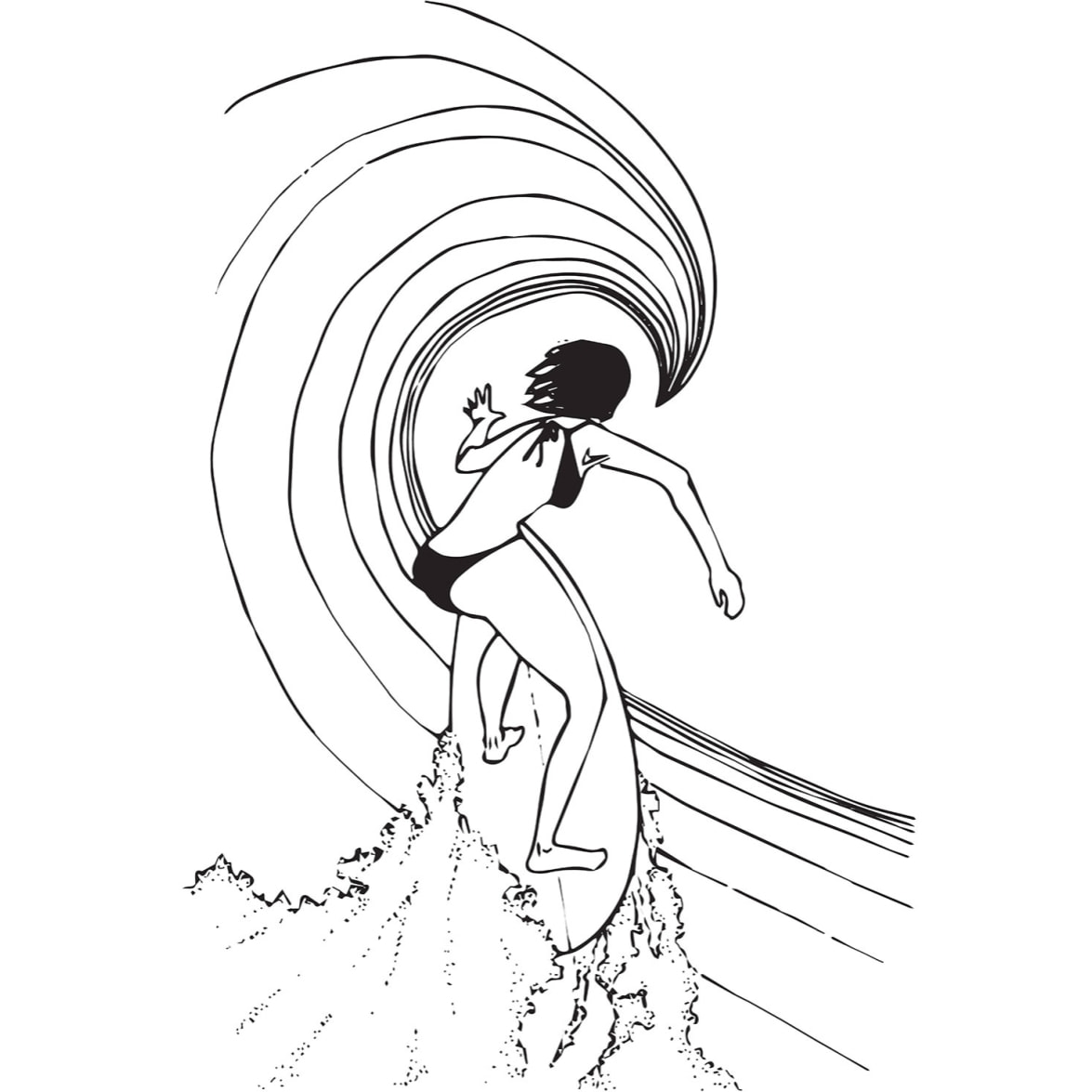 Tableau surfeuse tube Tableau plexiglas