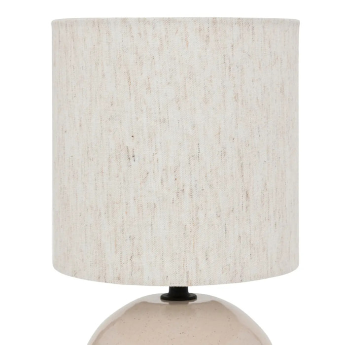 Lampe "Gaia" en coton H26,5cm blanc