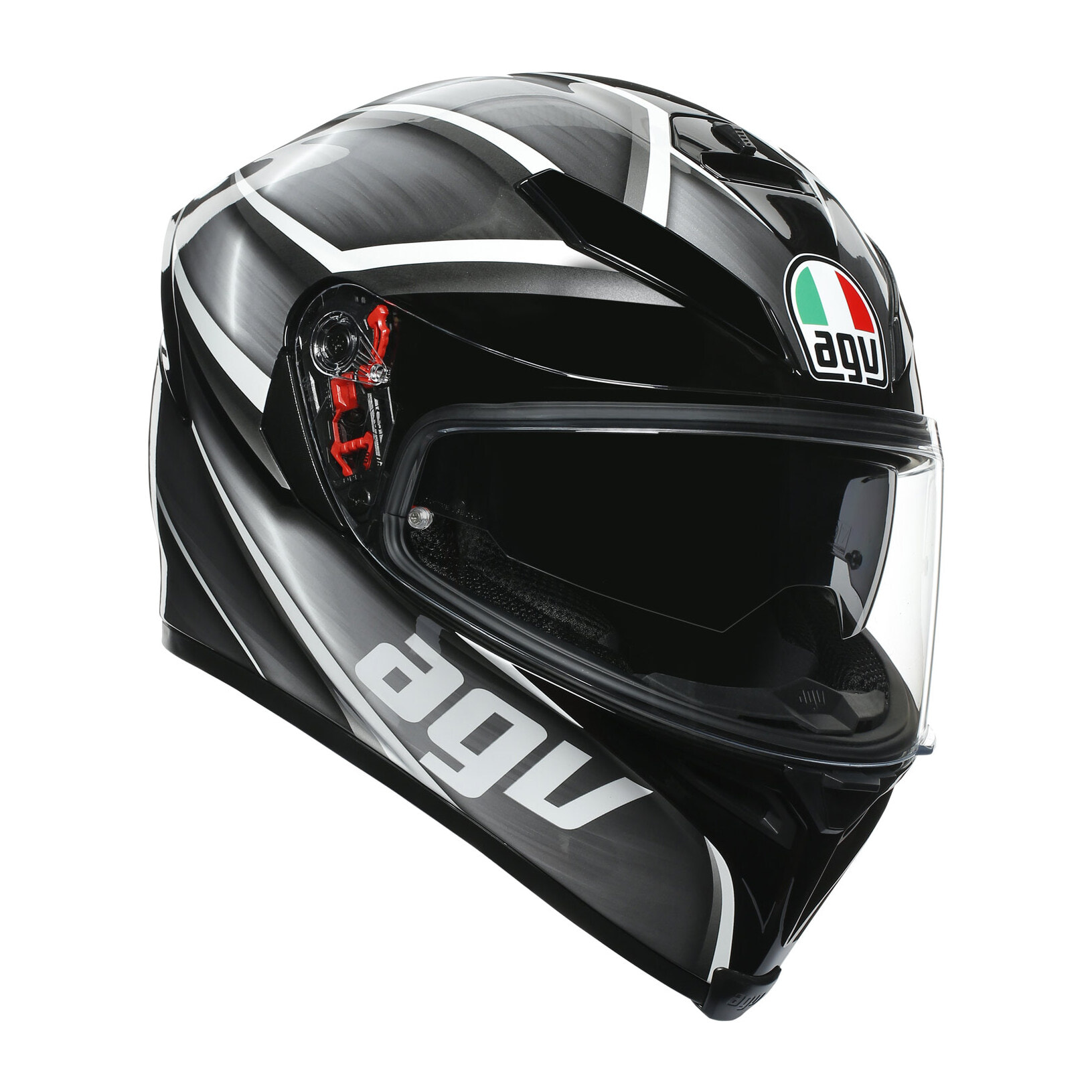 CASCO K5 S MPLK TEMPEST BLACK/SILVER AGV