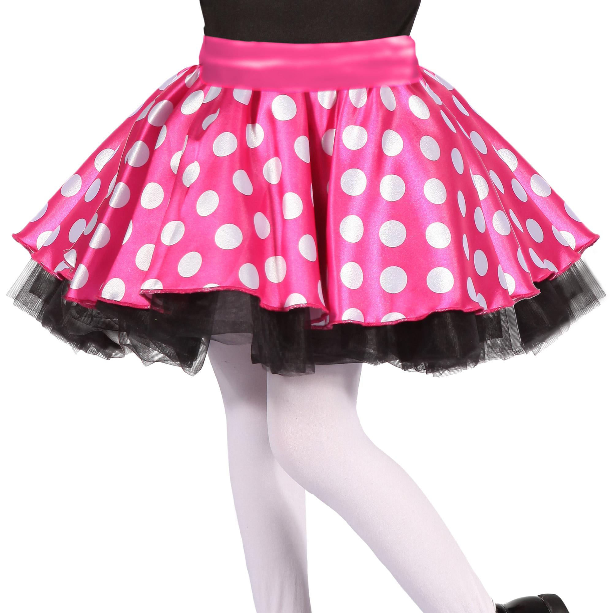 Abito Topina Rosa Costume Carnevale Con Orecchie Finte Bambina