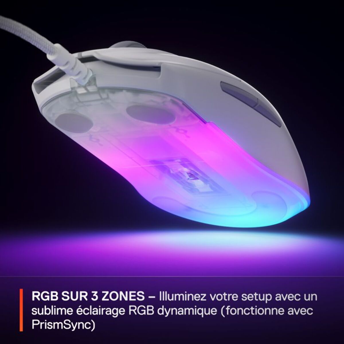Souris Gamer Filaire STEELSERIES Rival 3 Gen 2 Blanche